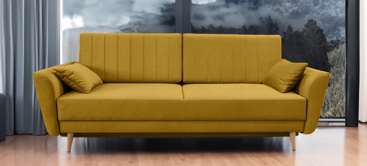 żółta sofa